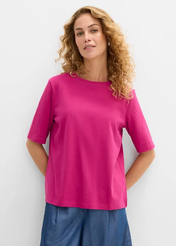 T-Shirt (8er Pack) in schwarz von vorne (im Anschnitt) - bonprix