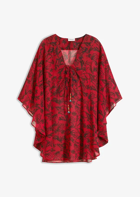 Strandtunika in rot von vorne - bonprix