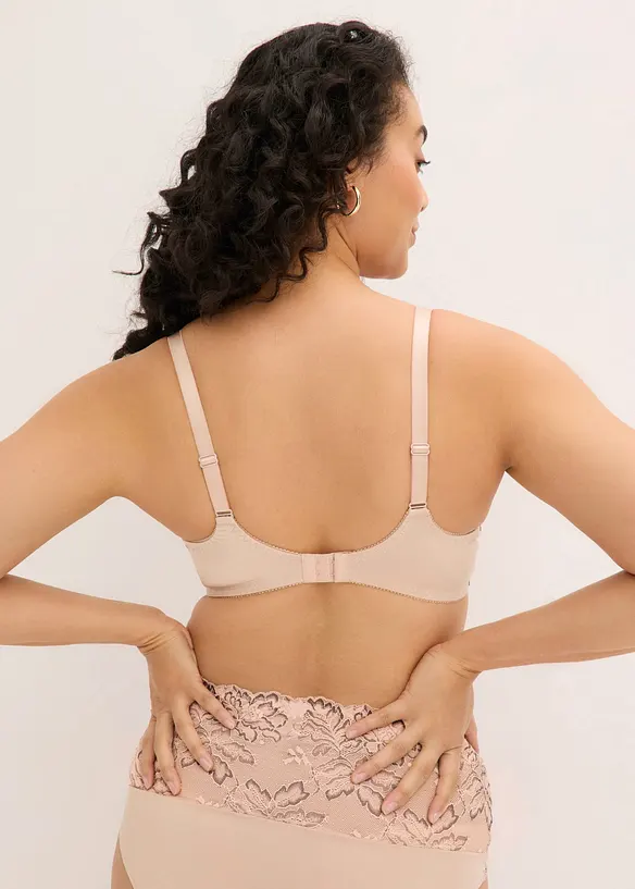 Minimizer-BH mit zarter Spitze in beige von hinten (im Anschnitt) - bonprix