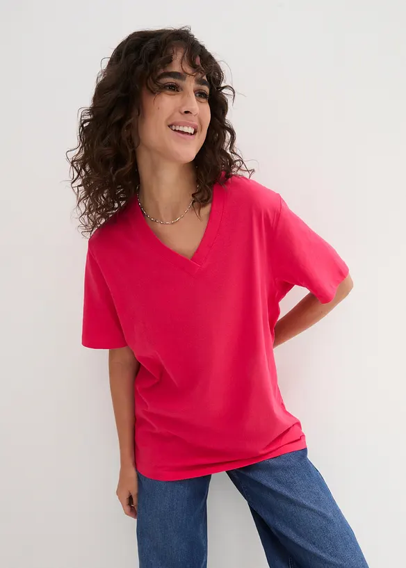Longshirt (5er Pack) in schwarz von vorne (im Anschnitt) - bonprix