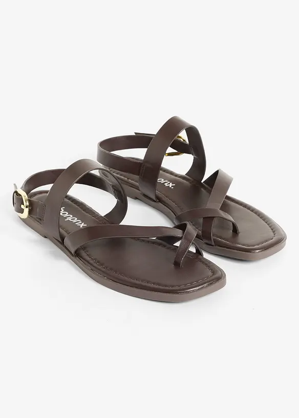 Zehenstegsandalen in braun - bonprix