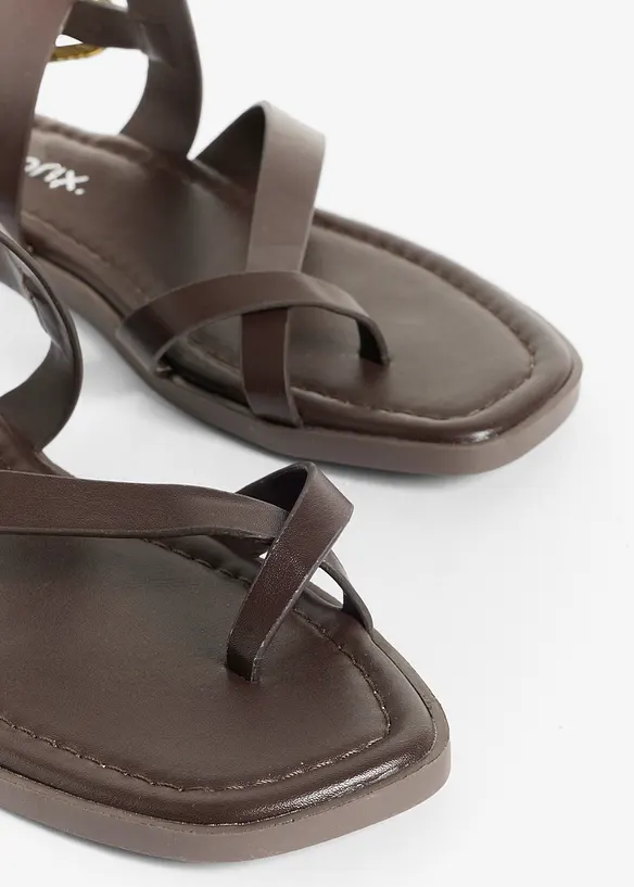 Zehenstegsandalen in braun - bonprix