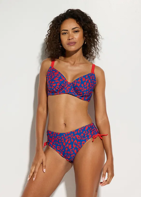 Bügel-Bikini mit Bindebändern (2-tlg. Set) in blau von vorne (Totalaufnahme) - bonprix