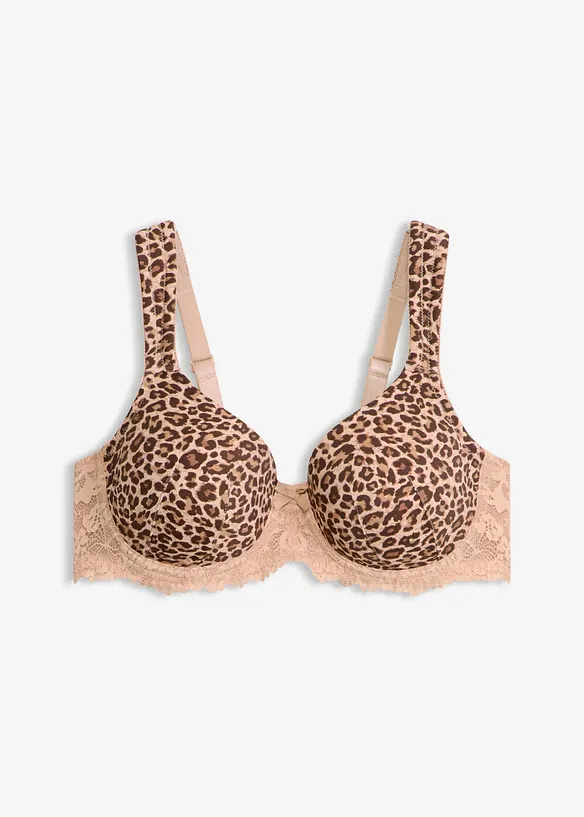 Schalen-BH mit gepolsterten Trägern in beige von vorne - bonprix