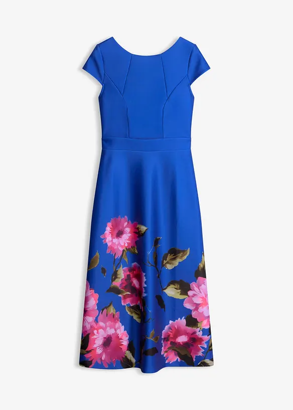Midikleid in blau von vorne - bonprix