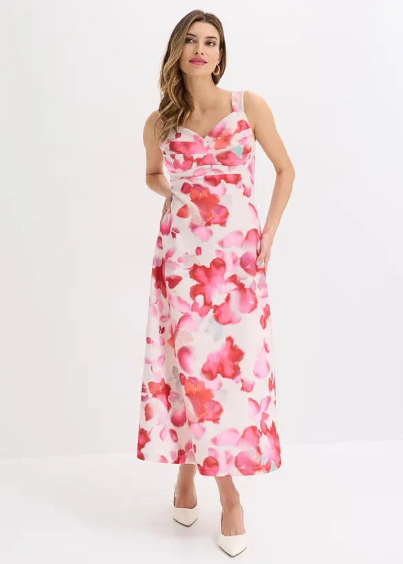 Trägerkleid in weiß von vorne (Totalaufnahme) - bonprix