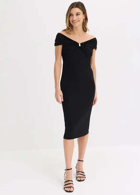 Minikleid in schwarz von vorne (Totalaufnahme) - bonprix Minikleid in schwarz von vorne (Totalaufnahme) - bonprix