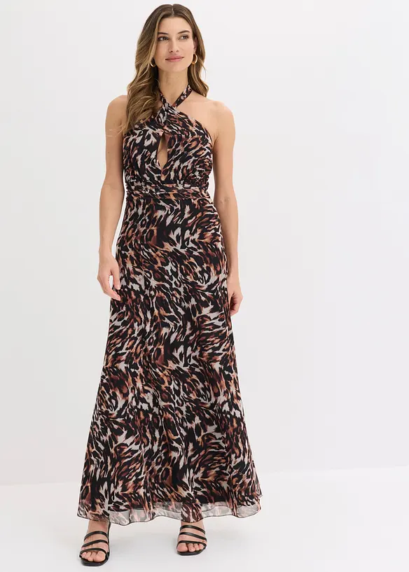 Maxikleid in schwarz von vorne (Totalaufnahme) - bonprix