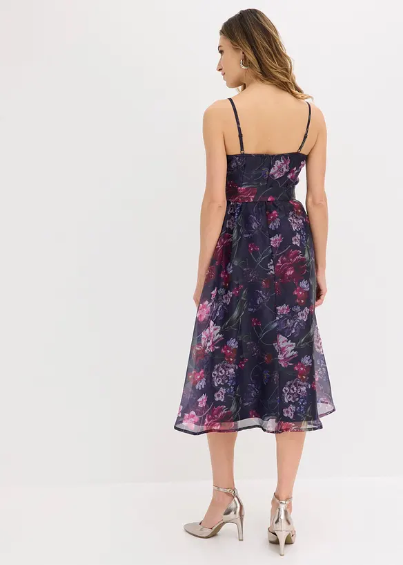 Midikleid aus zartem Tüll mit Bindeband in weiß von hinten (Totalaufnahme) - bonprix Midikleid aus zartem Tüll mit Bindeband in weiß von hinten (Totalaufnahme) - bonprix
