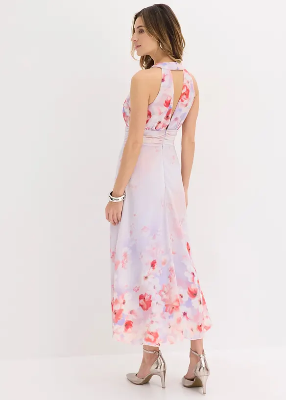 Midikleid mit Drapierung in lila von hinten (Totalaufnahme) - bonprix Midikleid mit Drapierung in lila von hinten (Totalaufnahme) - bonprix