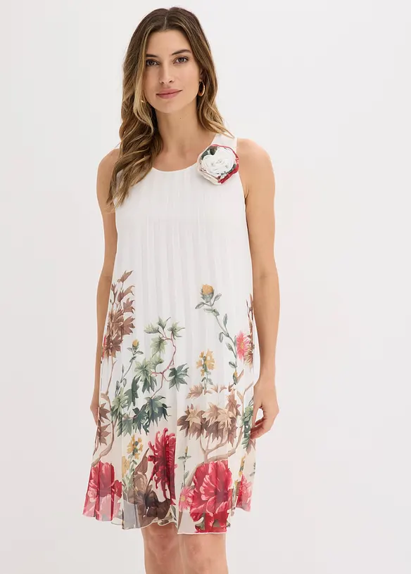 Minikleid in weiß von vorne (Totalaufnahme) - bonprix