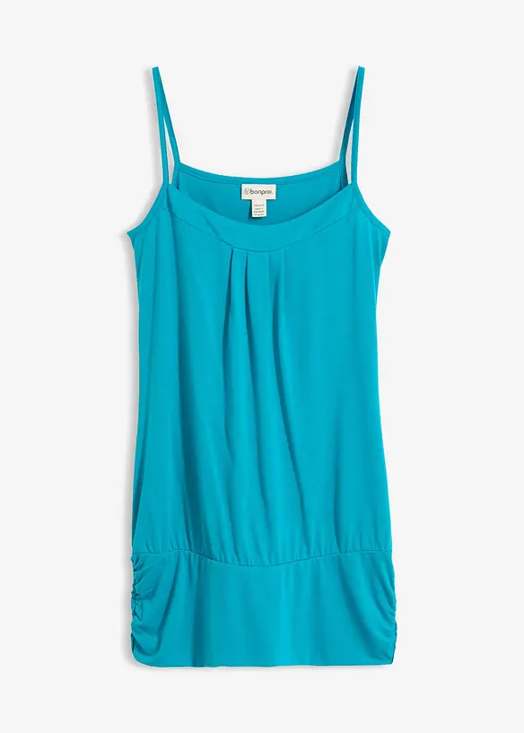 Spaghetti-Top in blau von vorne - bonprix