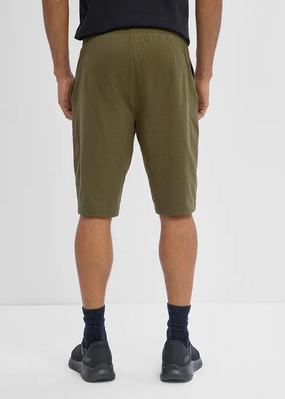 Jersey-Shorts (2er Pack) in grün von hinten - bonprix