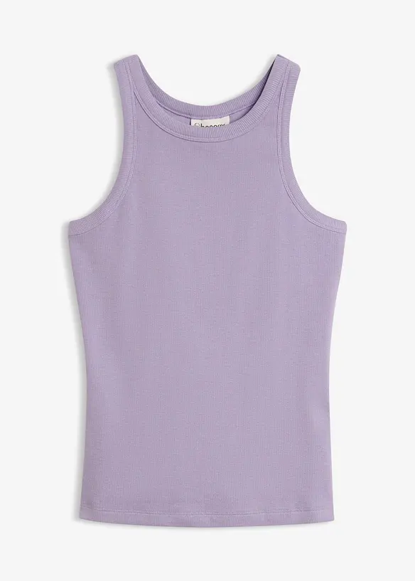 Geripptes Tanktop in lila von vorne - bonprix Geripptes Tanktop in lila von vorne - bonprix