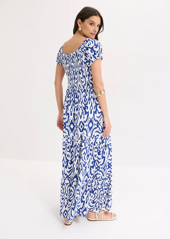 Maxikleid aus Viskose-Mix in blau von hinten (Totalaufnahme) - bonprix Maxikleid aus Viskose-Mix in blau von hinten (Totalaufnahme) - bonprix
