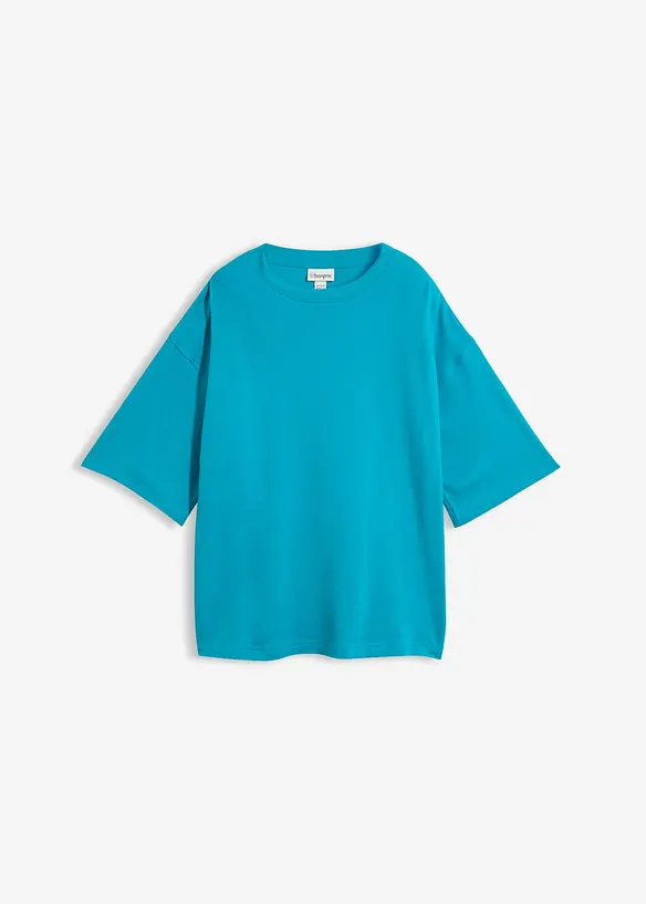 Oversize-Shirt aus reiner schwerer Bio-Baumwolle in blau von vorne - bonprix Oversize-Shirt aus reiner schwerer Bio-Baumwolle in blau von vorne - bonprix