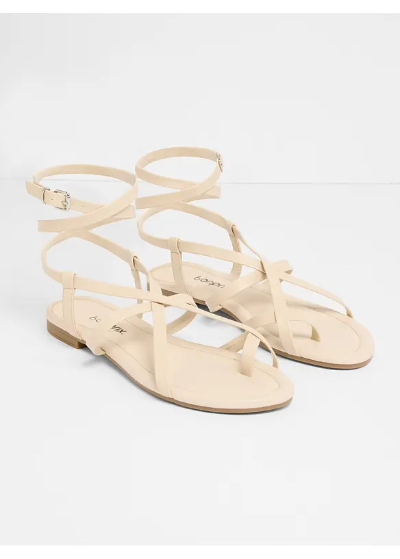 Riemchensandalen in beige - bonprix