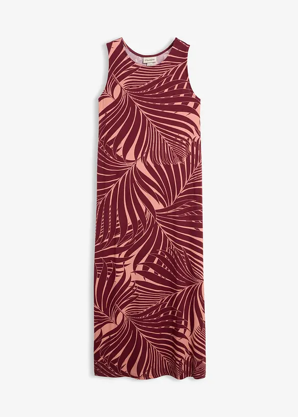 Jerseykleid aus fließendem Viskose-Mix in rot von vorne - bonprix