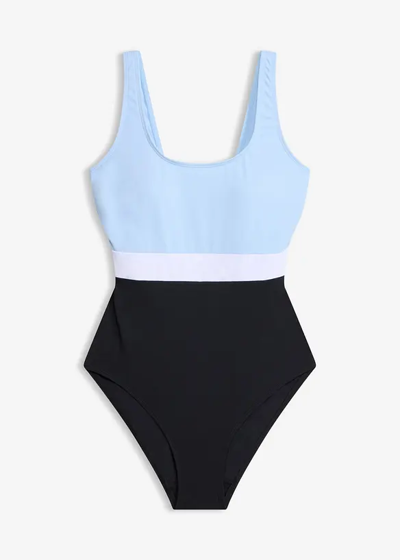 Badeanzug in schwarz von vorne - bonprix
