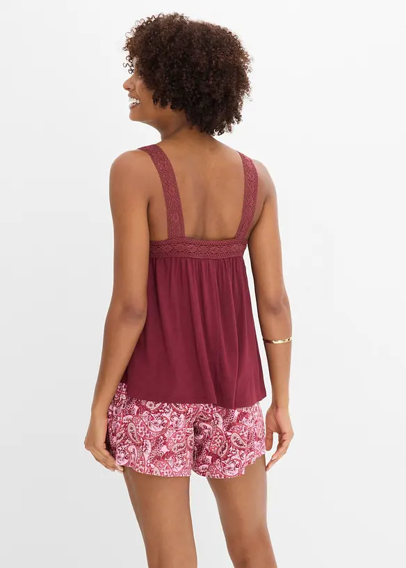 Top aus softer Viskose in rot von hinten (im Anschnitt) - bonprix