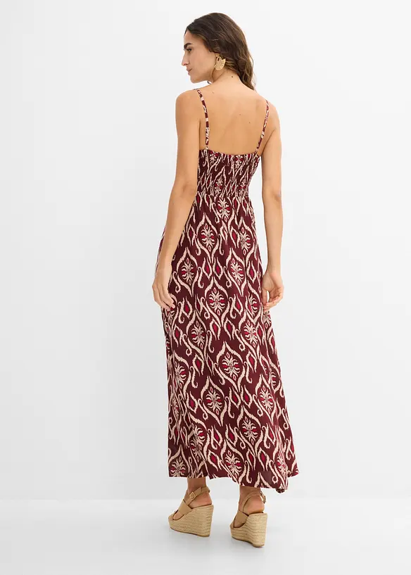 Maxikleid aus fließender Viskose in rot von hinten (Totalaufnahme) - bonprix Maxikleid aus fließender Viskose in rot von hinten (Totalaufnahme) - bonprix