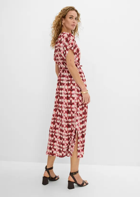 Maxikleid aus strukturierter Viskose in weiß von hinten (Totalaufnahme) - bonprix Maxikleid aus strukturierter Viskose in weiß von hinten (Totalaufnahme) - bonprix