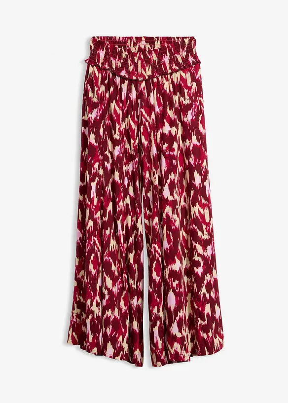 Palazzo-Hose aus fließender Viskose in pink von vorne - bonprix