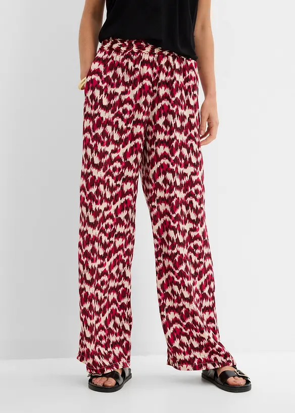 Palazzo-Hose in rot von vorne - bonprix