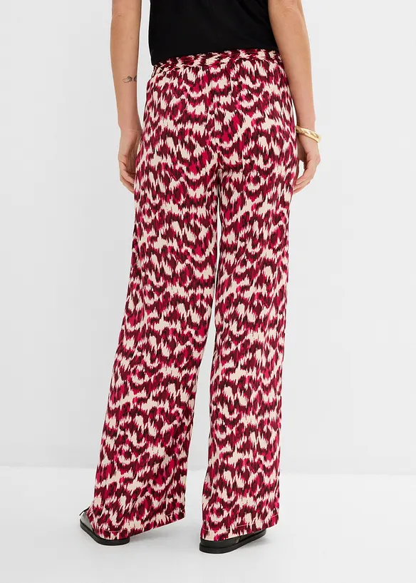 Palazzo-Hose in rot von hinten - bonprix