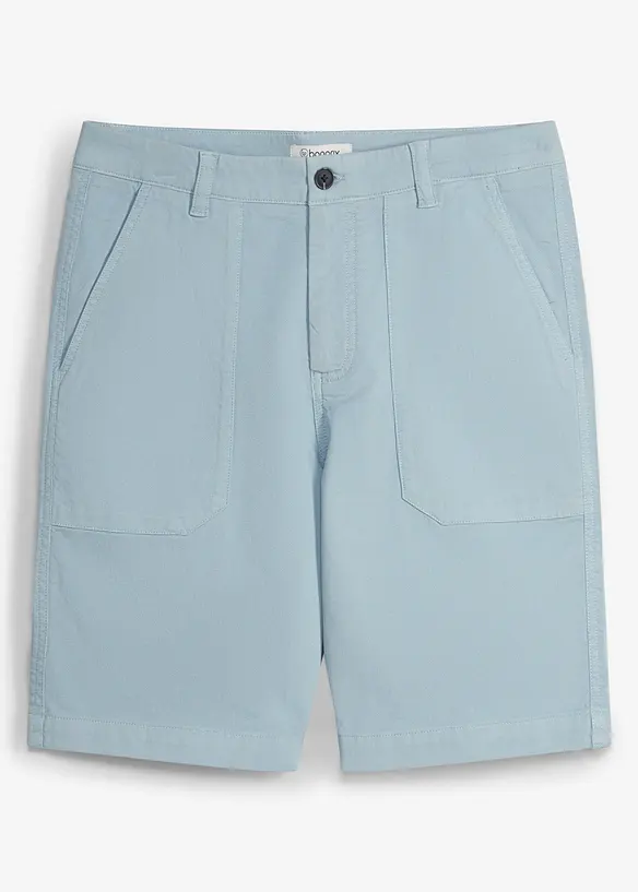 Stretch-Shorts in Regular Fit in blau von vorne - bonprix