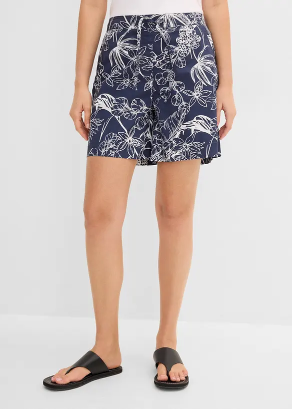 Shorts aus reiner Baumwolle in blau von vorne - bonprix Shorts aus reiner Baumwolle in blau von vorne - bonprix