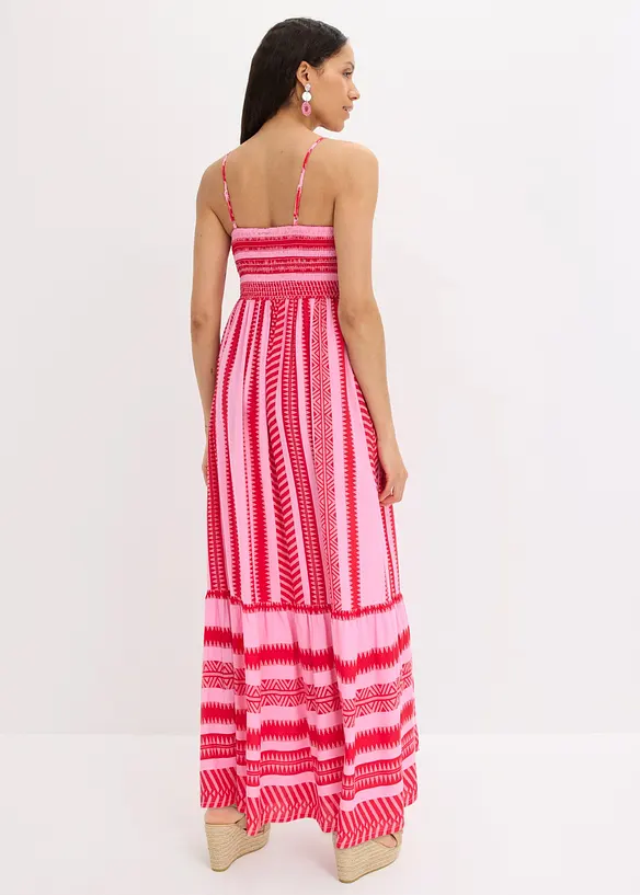 Trägerkleid aus fließender Viskose in pink von hinten (Totalaufnahme) - bonprix Trägerkleid aus fließender Viskose in pink von hinten (Totalaufnahme) - bonprix