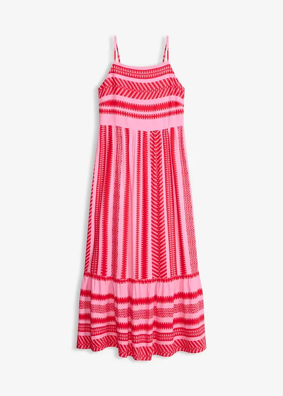 Trägerkleid aus fließender Viskose in pink von vorne - bonprix Trägerkleid aus fließender Viskose in pink von vorne - bonprix