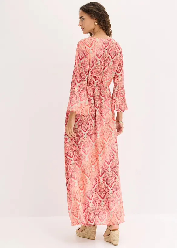 Maxikleid aus fließender Viskose in rot von hinten (Totalaufnahme) - bonprix Maxikleid aus fließender Viskose in rot von hinten (Totalaufnahme) - bonprix