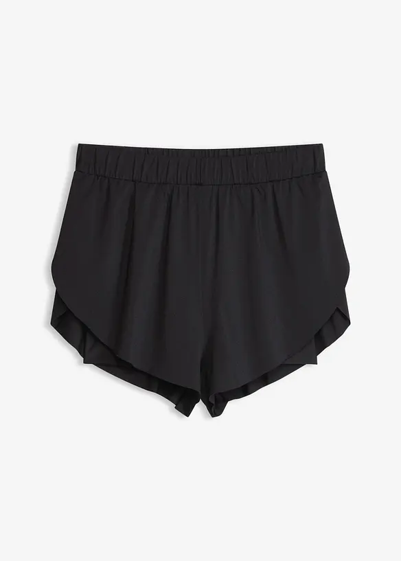 Sport Badeshorts aus schnelltrocknendem Material in schwarz von vorne - bonprix
