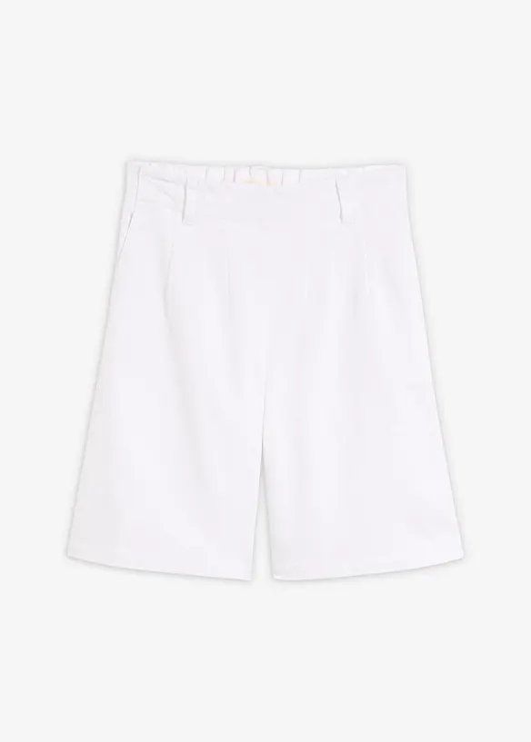 Twill-Shorts in weiß von vorne - bonprix