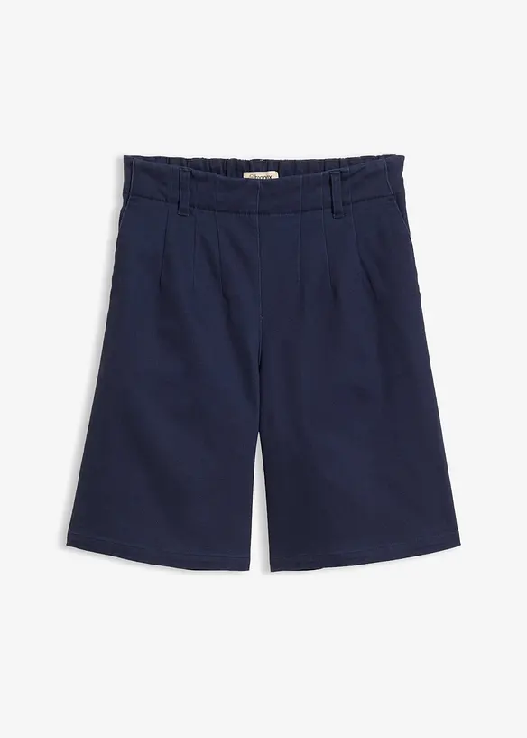 Twill-Shorts in blau von vorne - bonprix