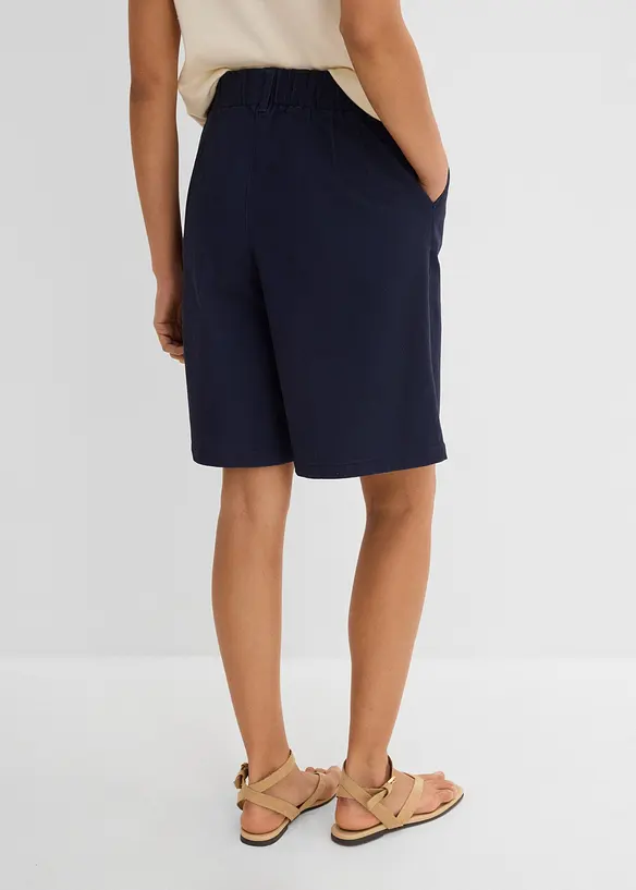 Twill-Shorts in blau von hinten - bonprix