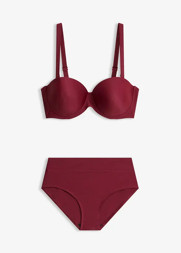 Balconette-Bikini schnelltrocknend (2-tlg.Set) in rot von vorne - bonprix