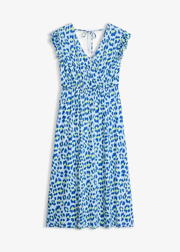 Jerseykleid aus softem Viskose-Mix in blau von vorne - bonprix