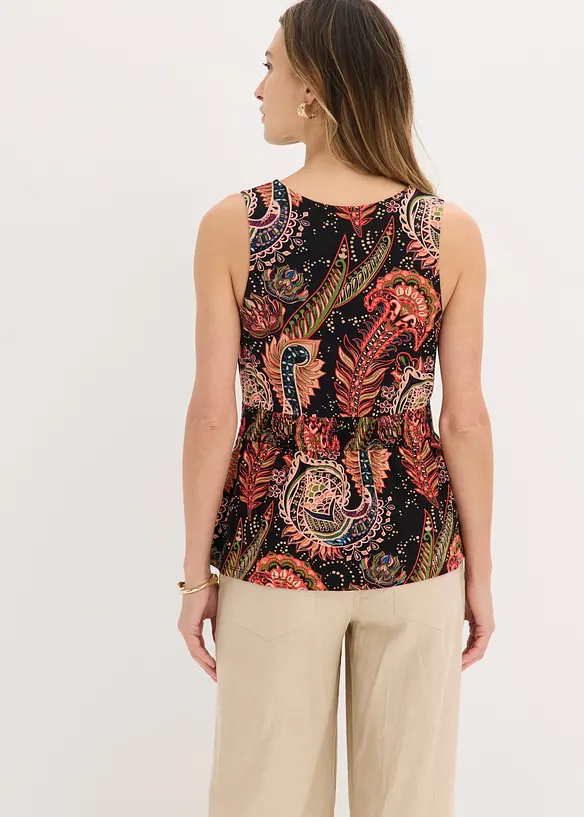Top aus softem Viskose-Mix in schwarz von hinten (im Anschnitt) - bonprix