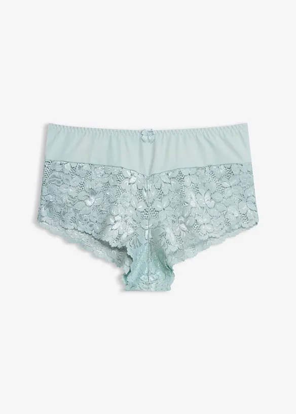 Maxipanty mit Spitze in blau von vorne - bonprix