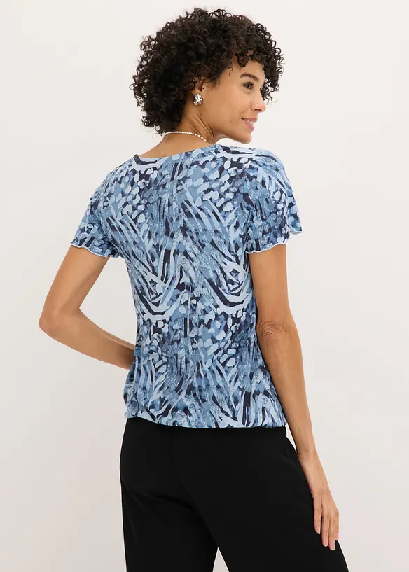 Shirt mit Gummibund in blau von hinten (im Anschnitt) - bonprix Shirt mit Gummibund in blau von hinten (im Anschnitt) - bonprix