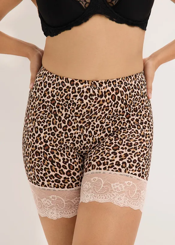 Radler „Anti Scheuern“ aus kühlendem Polyamid mit Spitze in beige von vorne - bonprix Radler „Anti Scheuern“ aus kühlendem Polyamid mit Spitze in beige von vorne - bonprix