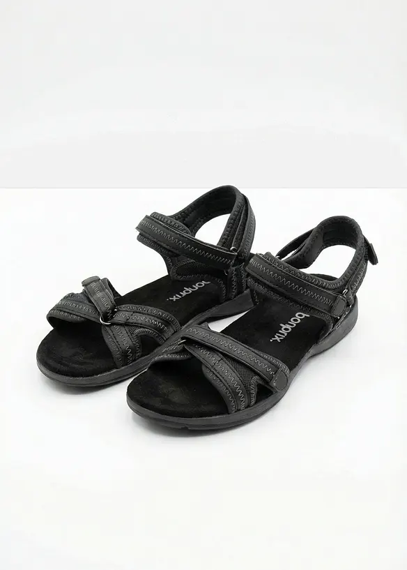 Trekkingsandalen mit Profilsohle in schwarz - bonprix
