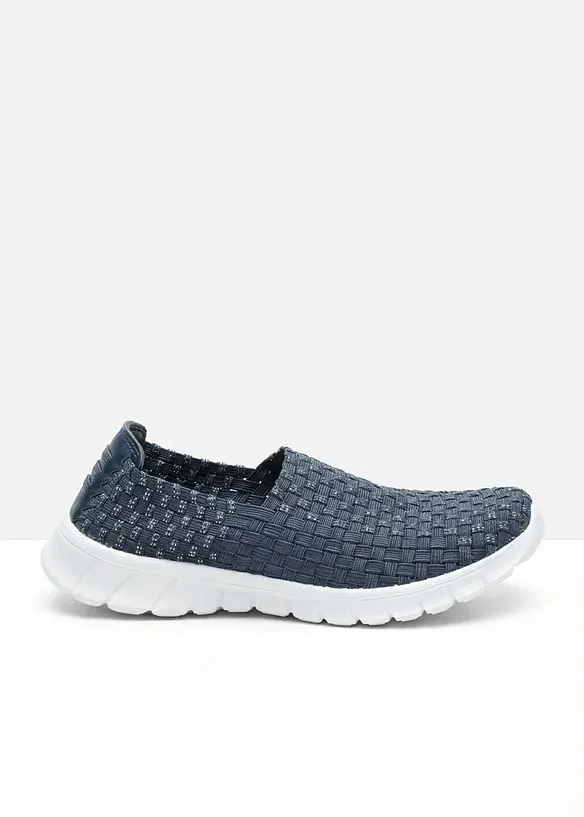 Komfort-Slipper mit flexibler Sohle in blau - bonprix
