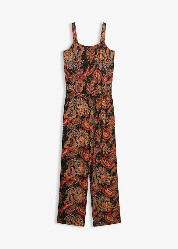 Jersey-Jumpsuit aus softem Viskose-Mix in schwarz von vorne - bonprix Jersey-Jumpsuit aus softem Viskose-Mix in schwarz von vorne - bonprix