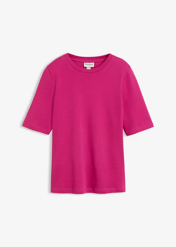 T-Shirt aus reiner Bio-Baumwolle in pink von vorne - bonprix T-Shirt aus reiner Bio-Baumwolle in pink von vorne - bonprix