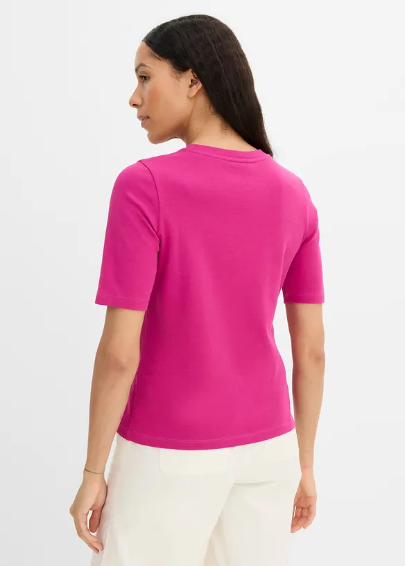 T-Shirt aus reiner Bio-Baumwolle in pink von hinten (im Anschnitt) - bonprix T-Shirt aus reiner Bio-Baumwolle in pink von hinten (im Anschnitt) - bonprix