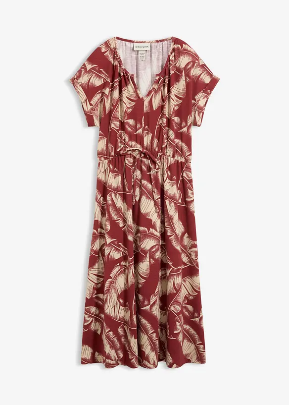 Jerseykleid aus fließendem Viskose-Mix in rot von vorne - bonprix Jerseykleid aus fließendem Viskose-Mix in rot von vorne - bonprix